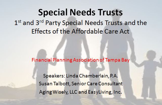Special Needs Trusts and Care Assessments